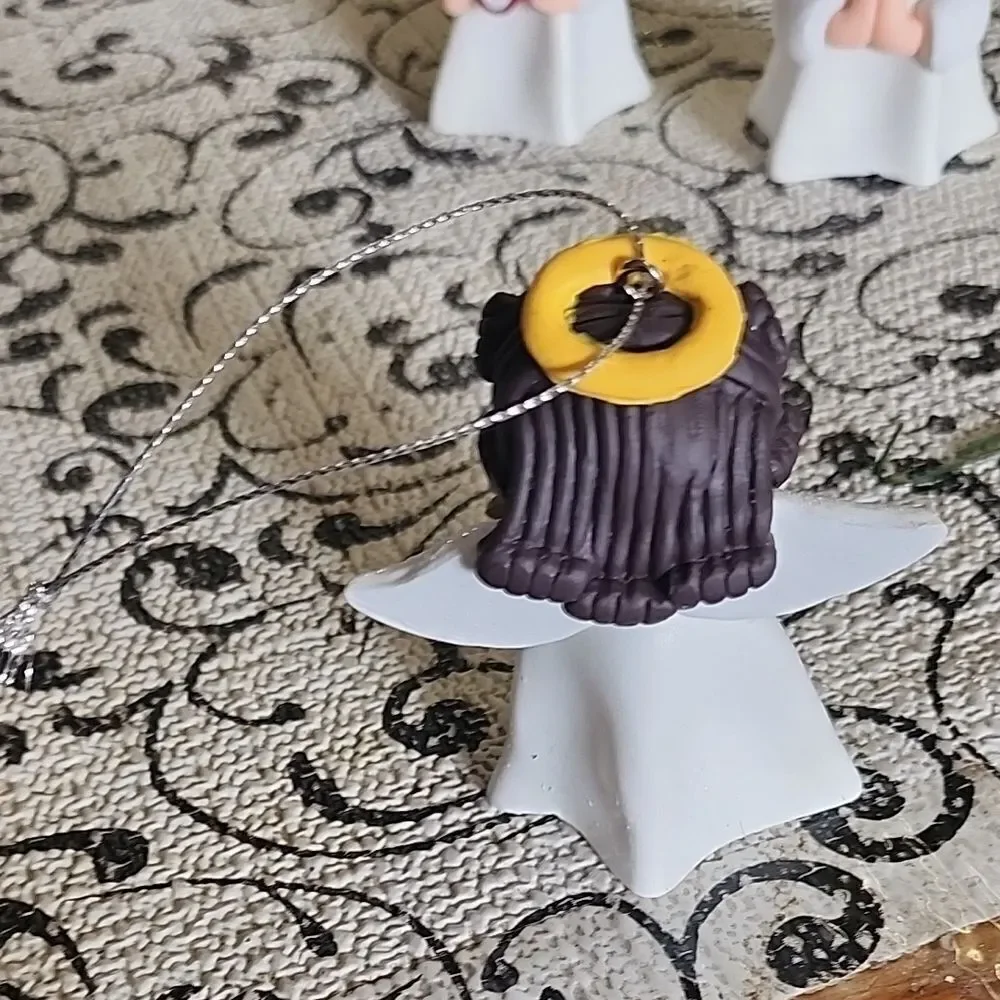 Source Unknown Angel Ornaments with Yellow and White Accents